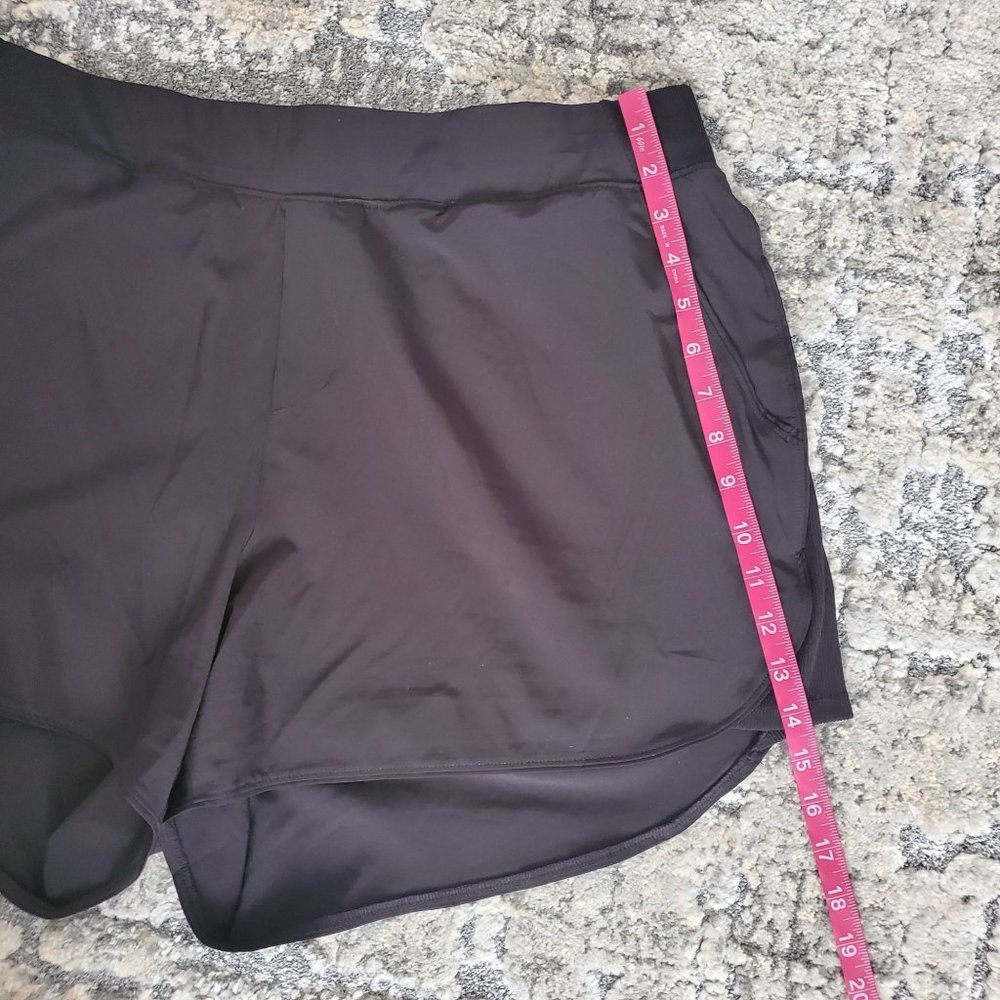 Member's Mark Women's Active Woven Rib Running Shorts Black Size XXL - Picture 12 of 12